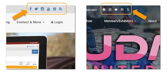 social media links example